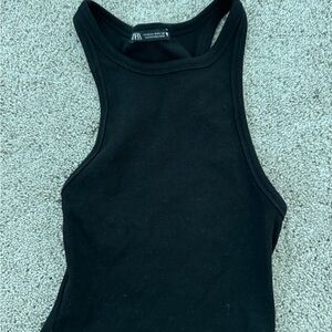 Zara Black Cropped Tank
